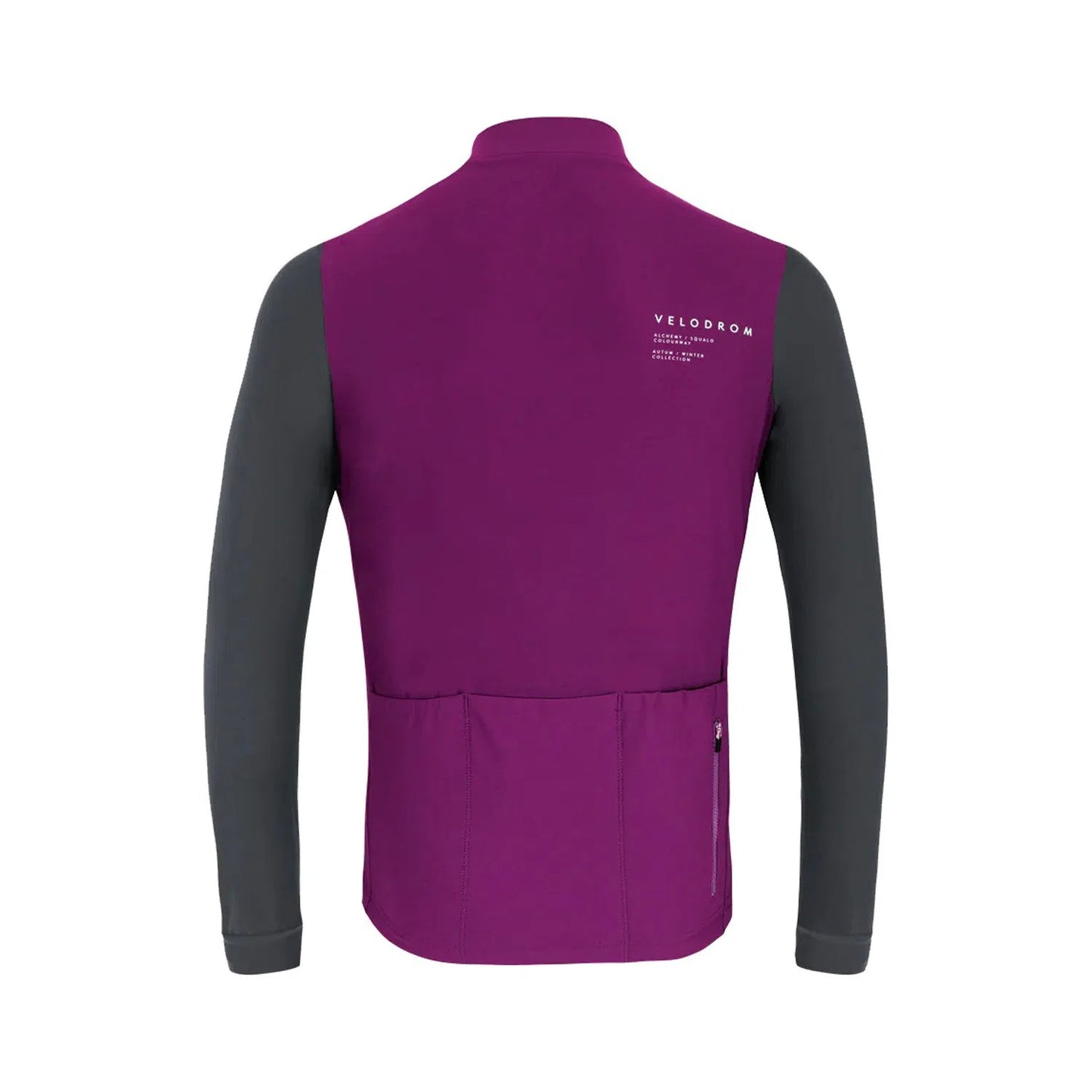 VELODROM DualC Long Sleeve Jersey - Dark Magenta/Grey-Long Sleeve Jerseys-