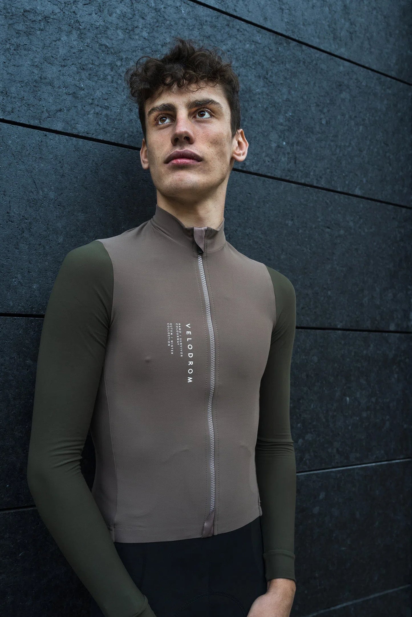 VELODROM DualC Long Sleeve Jersey - Light Brown/Green-Long Sleeve Jerseys-