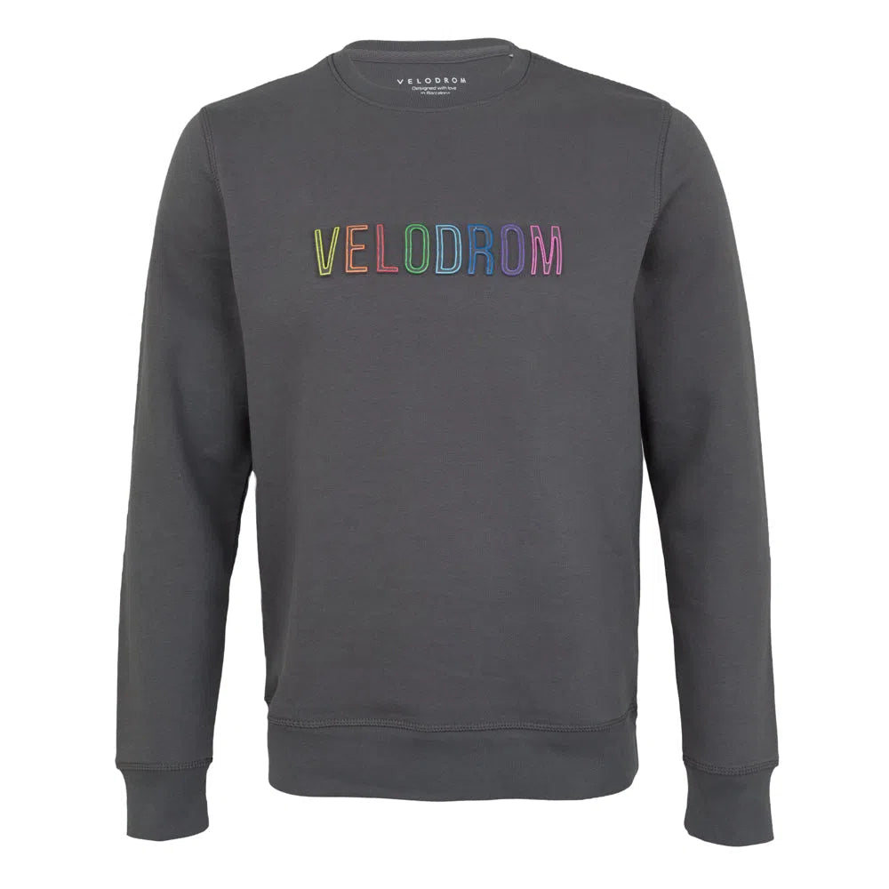 VELODROM Emboss Sweatshirt - Anthracite Rainbow-Sweatshirts-04005510