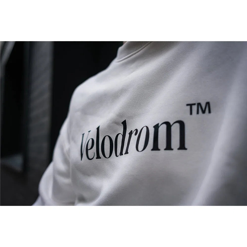 VELODROM Oversize Sweatshirt - Dusty White/Metallic Blue-Sweatshirts-