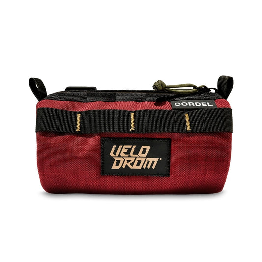 VELODROM Raceday by Cordel Durum Mini Handlebar Bag - Burgundy-Handlebar Bags-95427402