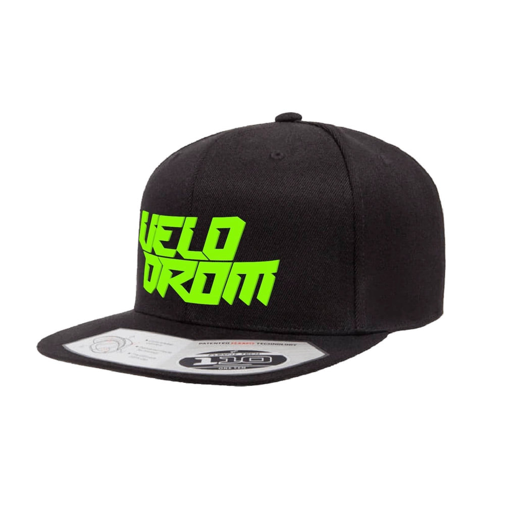 VELODROM RaceDay Cap - Black/Fluor Green Logo-Caps-79981641