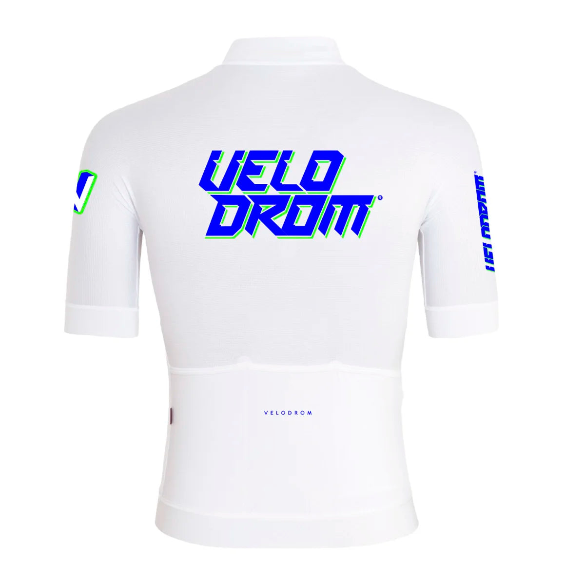 Velodrom Raceday Jersey - White/Electric Blue Late Drop-Jerseys-