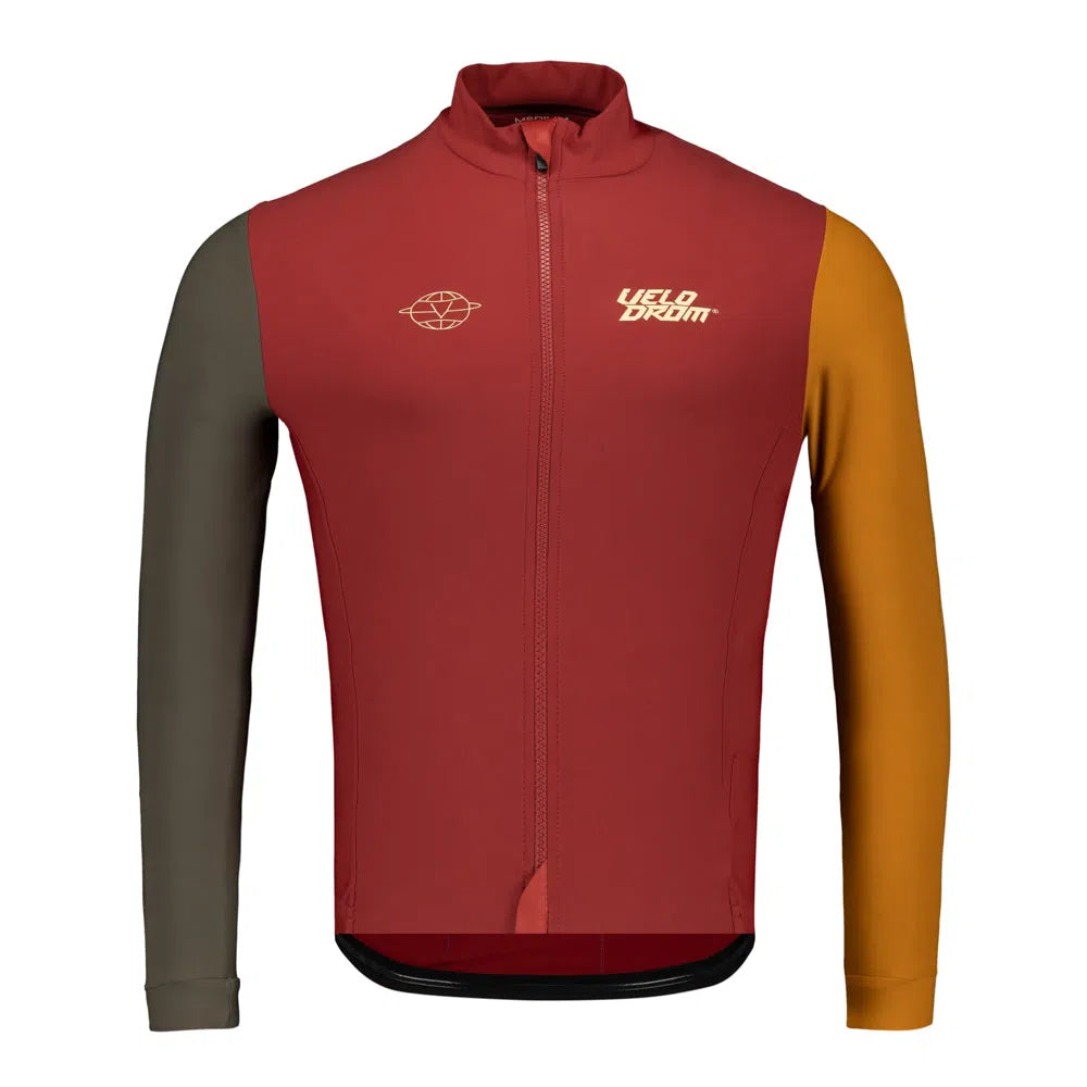 VELODROM RaceDay Thermal Long Sleeve Jersey AW23 - Burgundy Dual Sleeves-Long Sleeve Jerseys-94768969