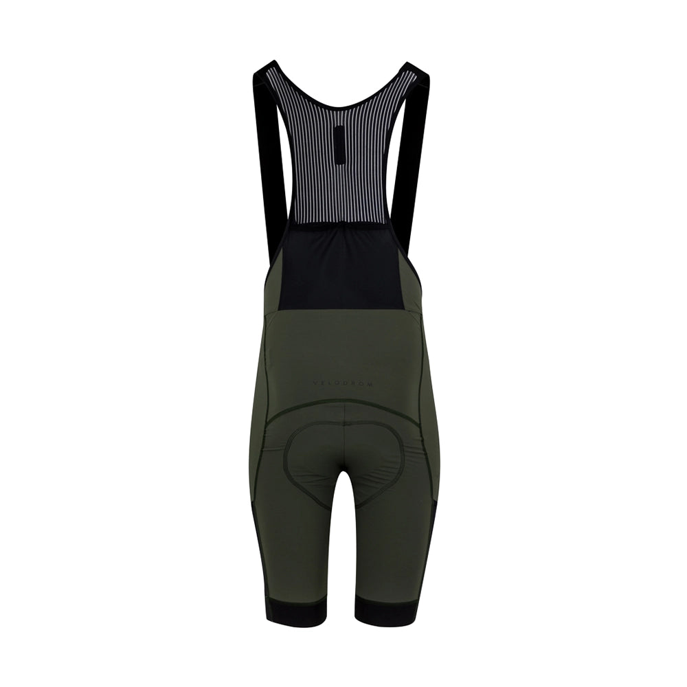 VELODROM VCC Cargo Bib Shorts - Army Green-Bib Shorts-