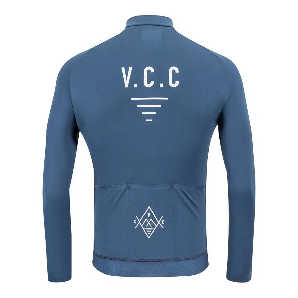 VELODROM Cycling Coterie Long Sleeve Thermal Jersey - Deep Blue Default Velodrom Barcelona 