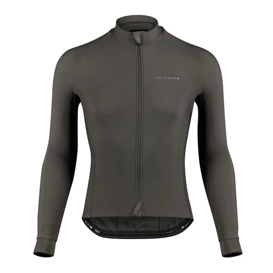 VELODROM VCC Long Sleeve Winter Jersey - Dark Olive-Long Sleeve Jerseys-