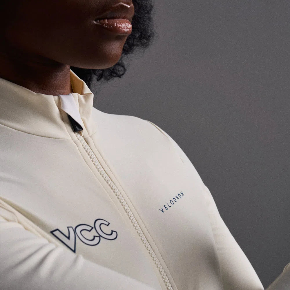 VELODROM VCC Thermal Long Sleeve Jersey AW23 - Classic Off White-Long Sleeve Jerseys-