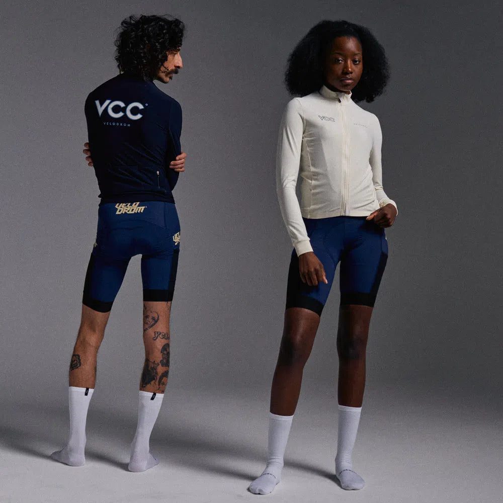 VELODROM VCC Thermal Long Sleeve Jersey AW23 - Classic Off White-Long Sleeve Jerseys-