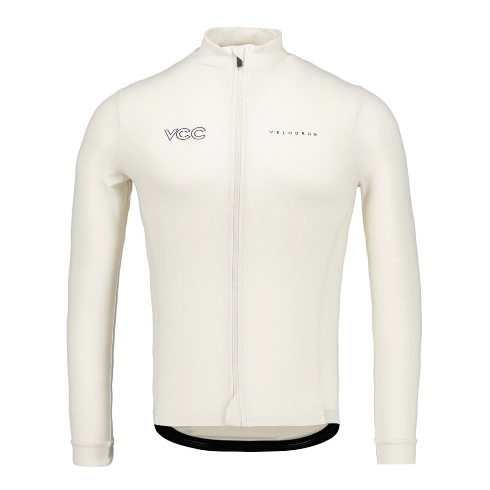 VELODROM VCC Thermal Long Sleeve Jersey AW23 - Classic Off White-Long Sleeve Jerseys-21354825