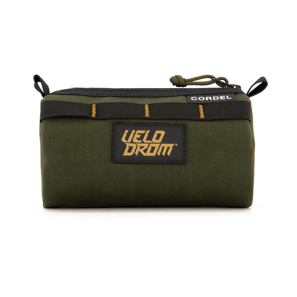 VELODROM RaceDay by Cordel Durum Mini Handlebar Bag - Heavy Graphic Olive-Handlebar Bags-8248621893