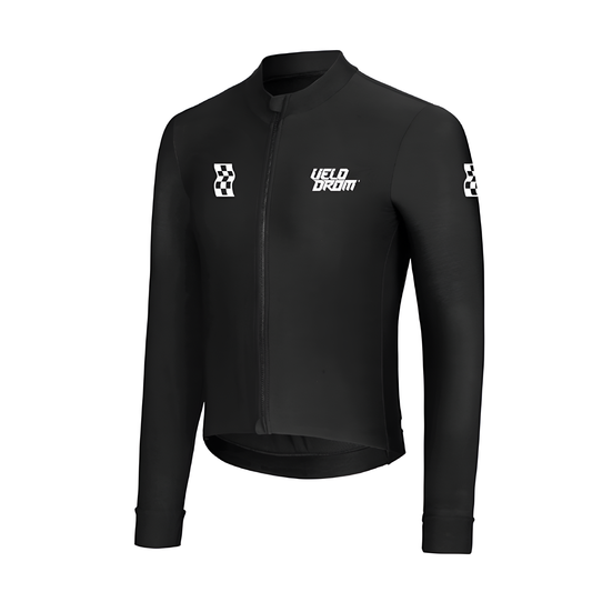 VELODROM RaceDay Thermal Long Sleeve Jersey 2.0 - Black/White