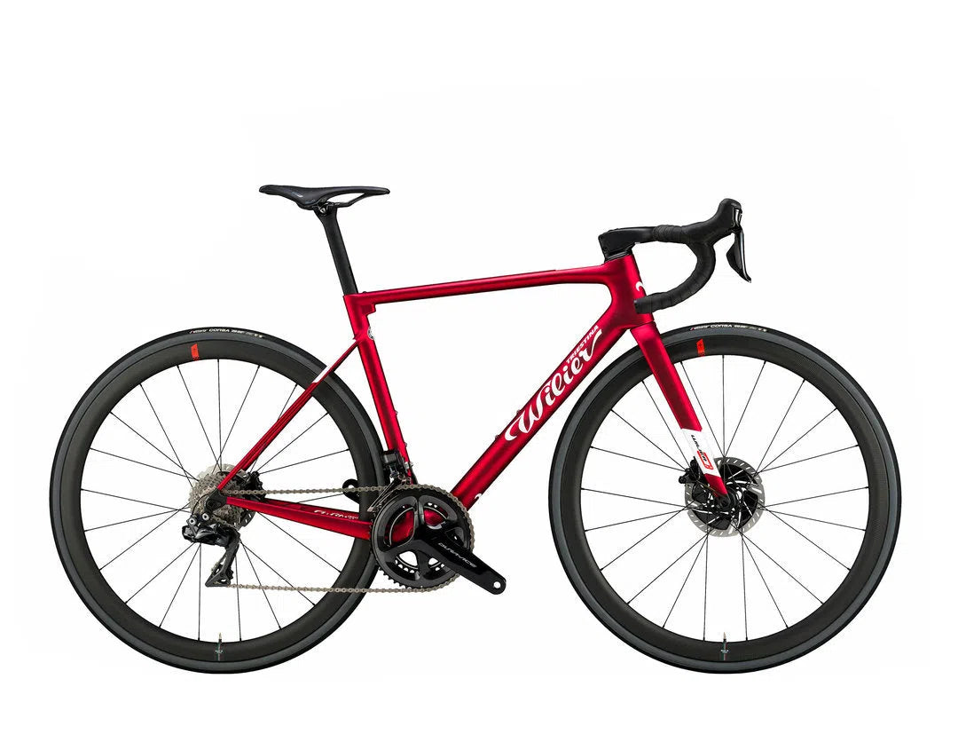 Wilier 0 SLR Force Axs Disc + SHIMANO RS170 wheels - Velvet Red Matt-Complete Road Bikes-