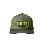 YETI Logo Badge Trucker Hat - Highlands Olive/ Forest-Caps-888830177457