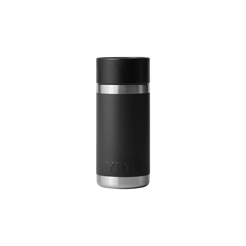 YETI Rambler 12 OZ 355 ML Bottle With Hotshot Cap - Black-Drinkware-888830071113