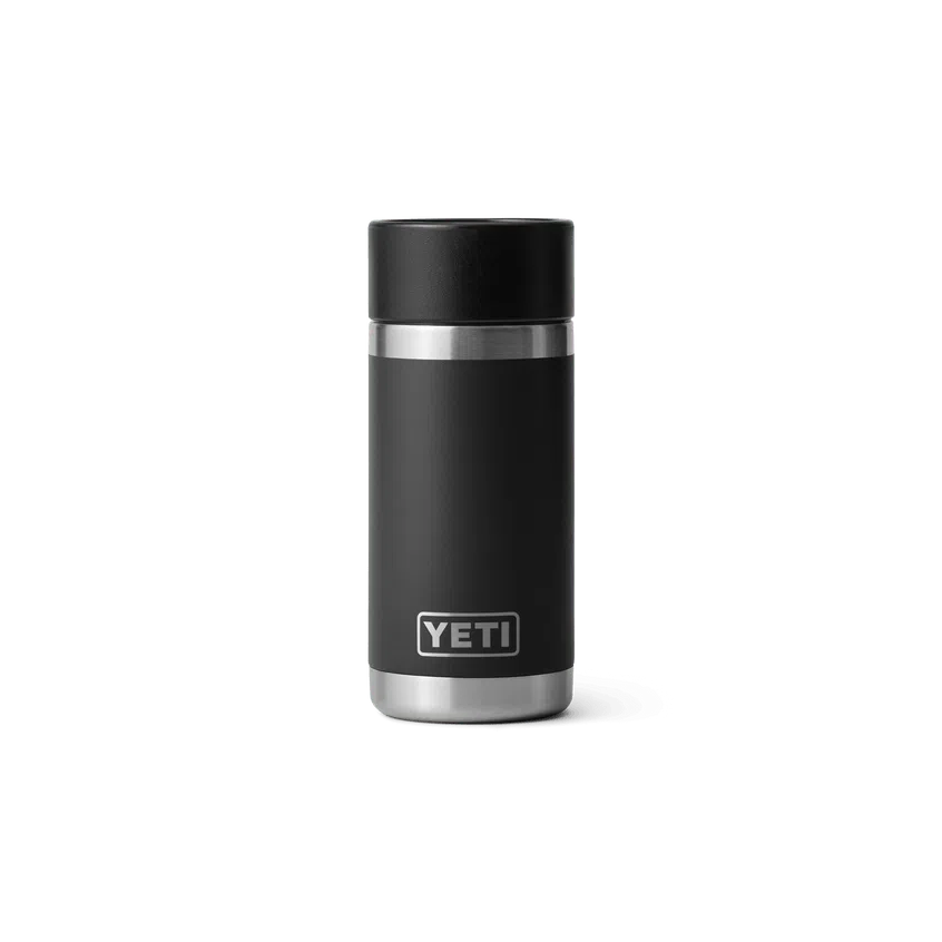 YETI Rambler 12 OZ 355 ML Bottle With Hotshot Cap - Black-Drinkware-888830071113