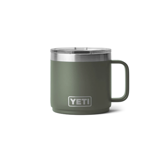 YETI Rambler 14 OZ 414 ML Stackable MUG 2.0 - Camp Green-Drinkware-888830254400