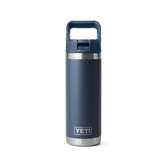 YETI Rambler 18oz/532m Bottle with Straw Cap - Navy-Drinkware-888830277140