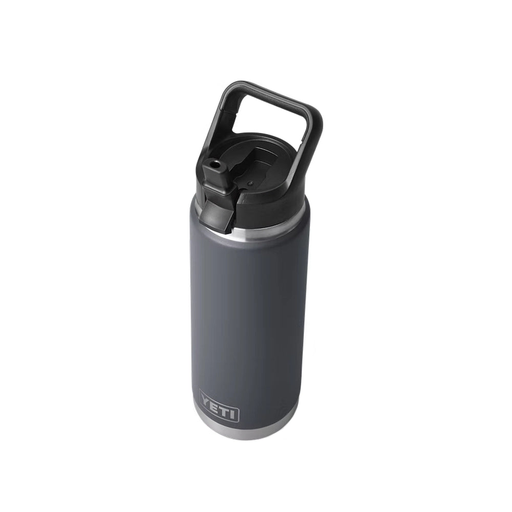 YETI Rambler 26 OZ 769 ML Bottle With Straw Cap - Charcoal-Drinkware-888830276853