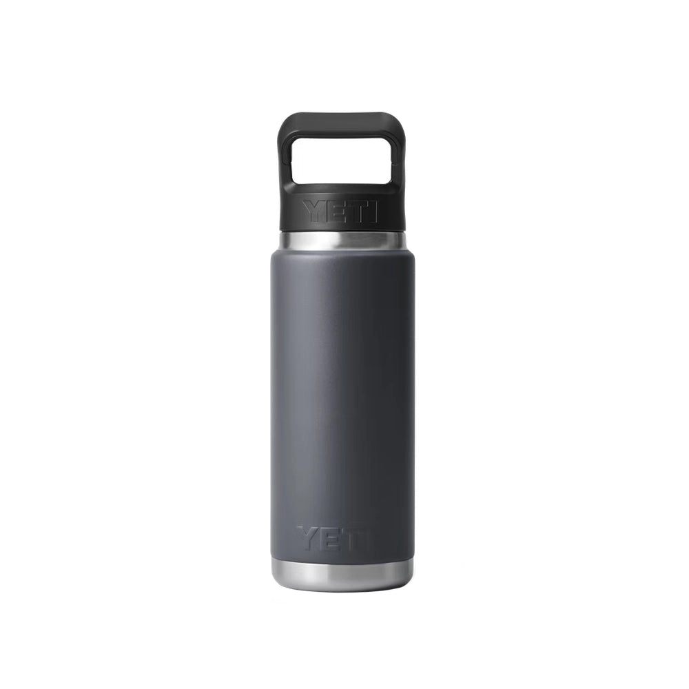 YETI Rambler 26 OZ 769 ML Bottle With Straw Cap - Charcoal-Drinkware-888830276853