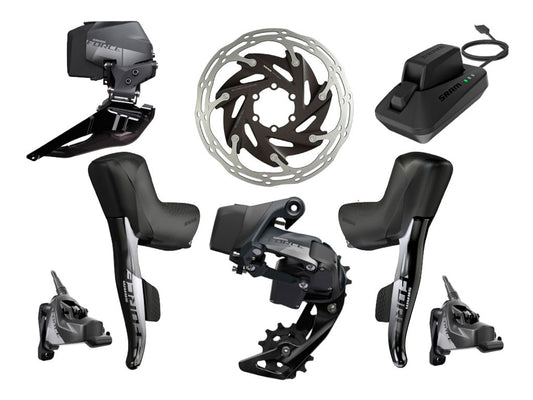 SRAM Force D1 AXS 2x12s Disc Groupset Electronic KIT - Black-Groupsets-710845824340