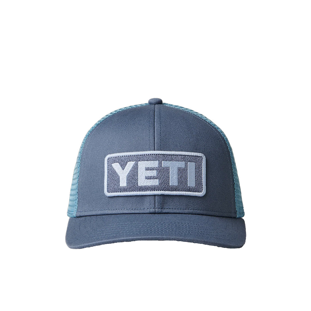 YETI Logo Badge Trucker Hat - Indigo-Caps-888830197769