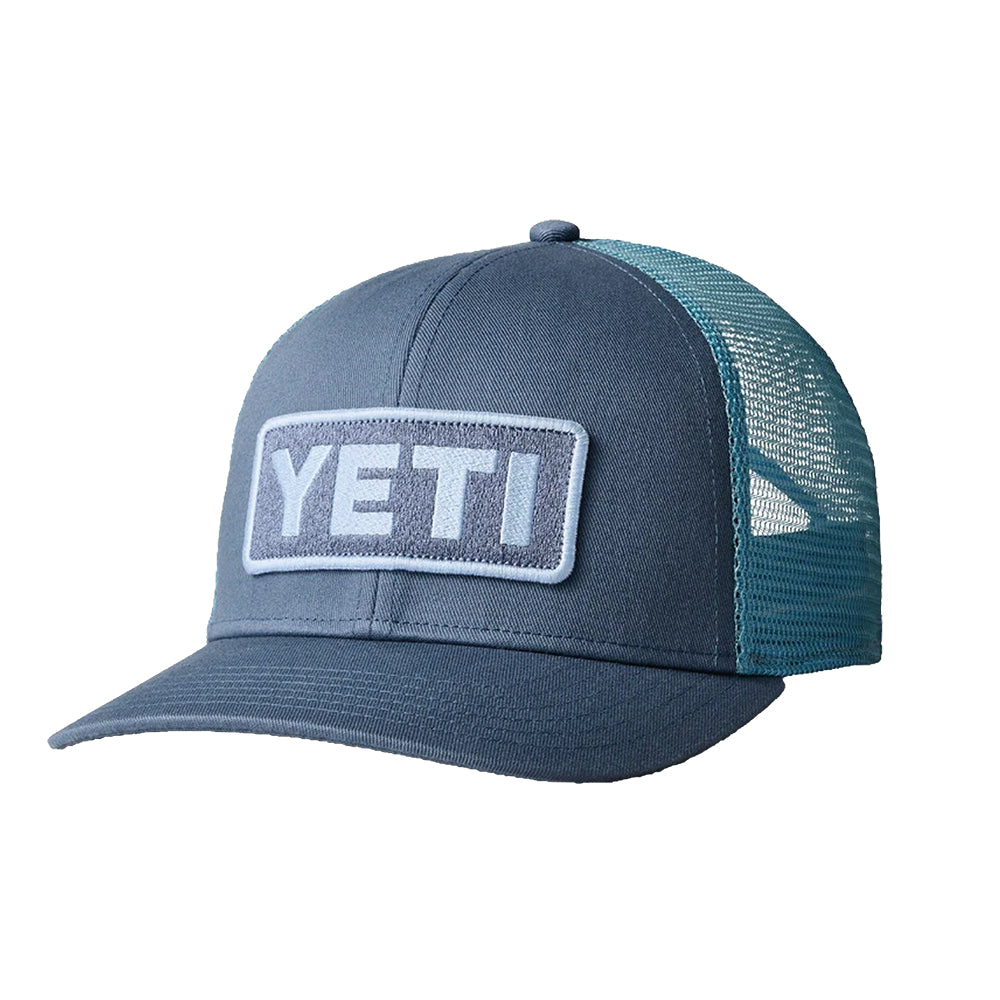 YETI Logo Badge Trucker Hat - Indigo-Caps-888830197769