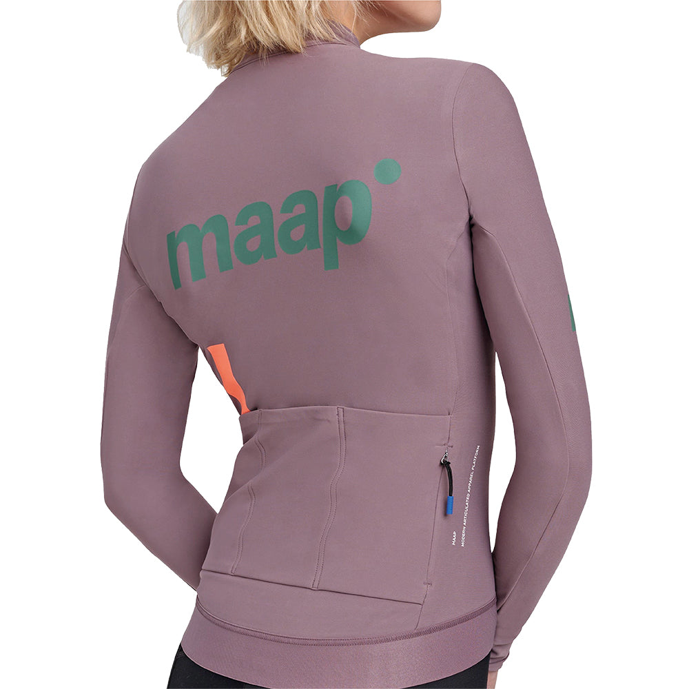 MAAP Training Thermal LS Women Jersey - Raisin AW2022-Women Long Sleeve Jerseys-