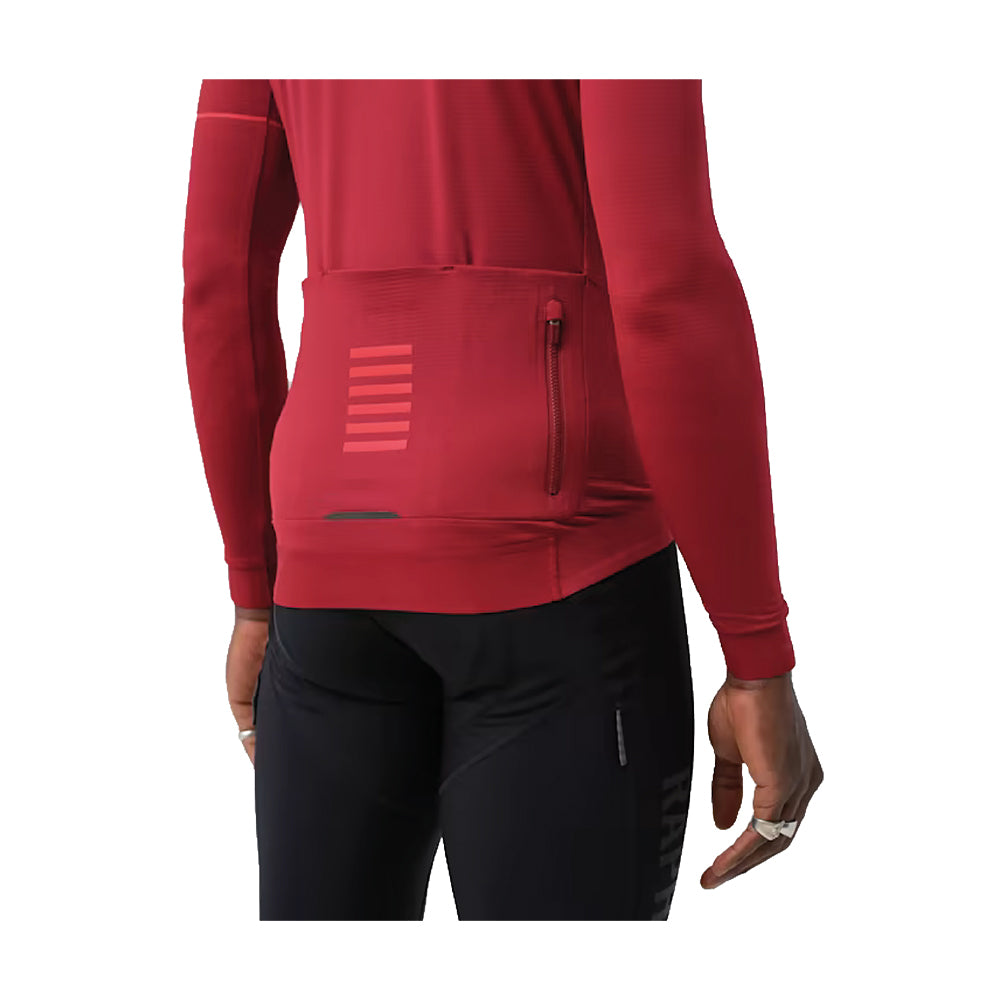 RAPHA Pro Team Long Sleeve Thermal Jersey - BFS Dark Red – Velodrom CC