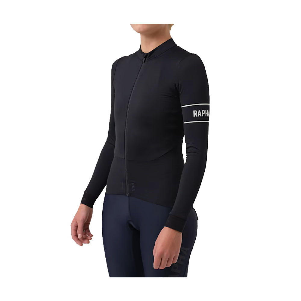 RAPHA Pro Team Thermal Long Sleeve Women Jersey - BLW Black-Velodrom