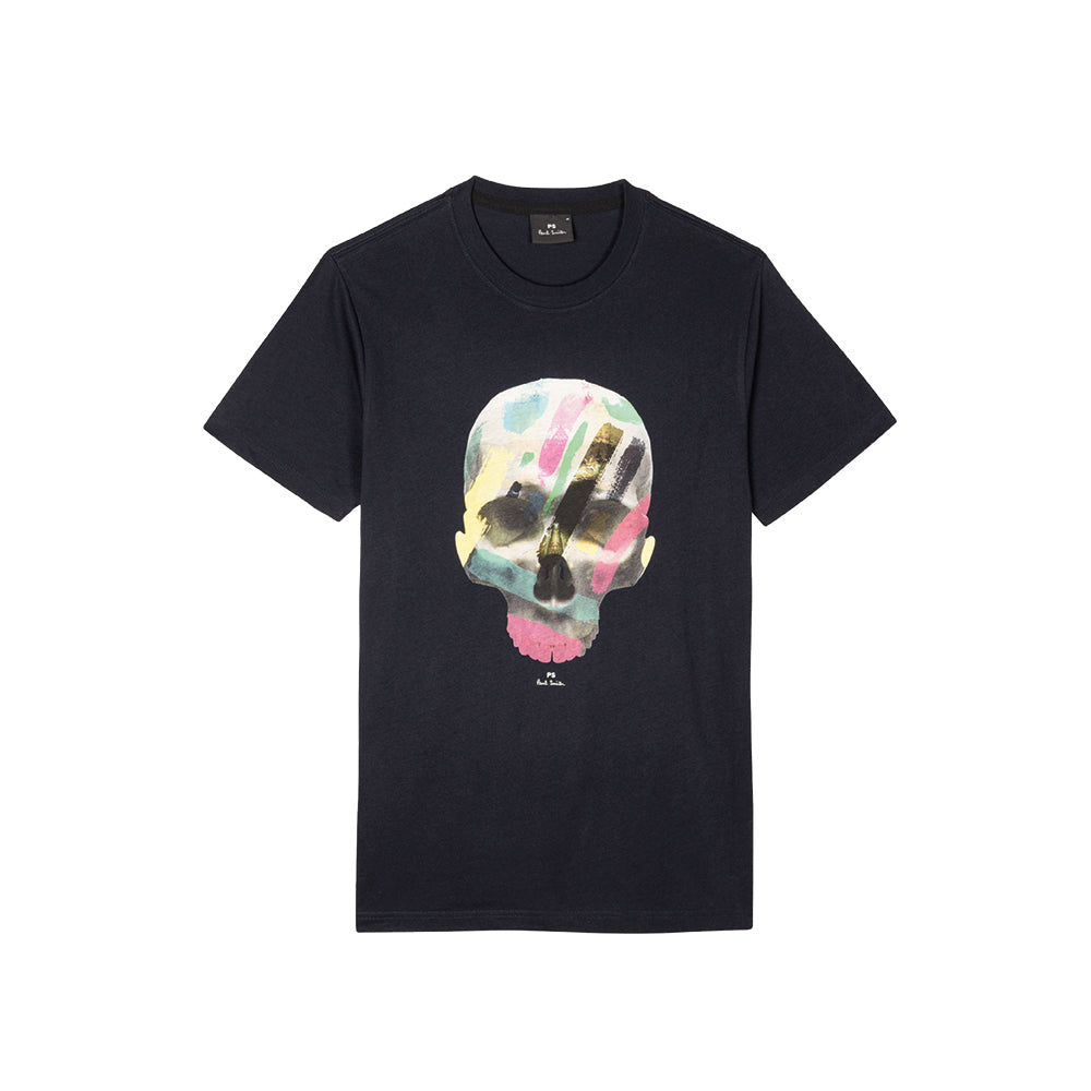 PAUL SMITH Tshirt Slim Fit Skull - Black-T-Shirts-5059970306709