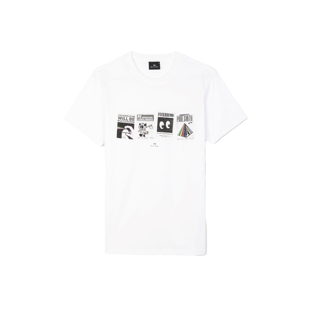 PAUL SMITH Tshirt SS Reg Fit Futurismo - White-T-Shirts-16485510