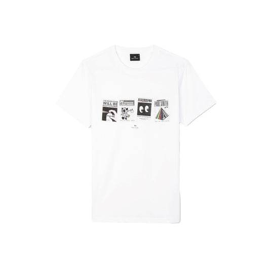 PAUL SMITH Tshirt SS Reg Fit Futurismo - White-T-Shirts-16485510