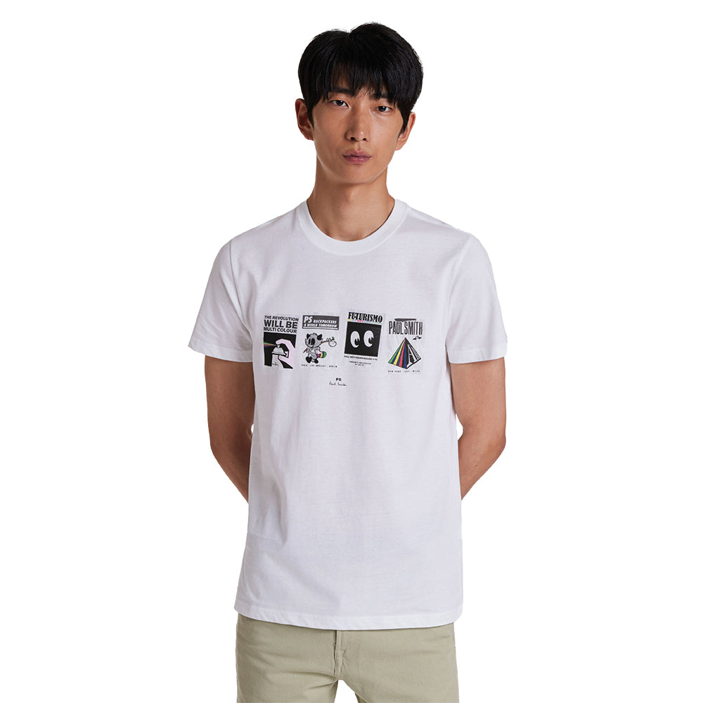 PAUL SMITH Tshirt SS Reg Fit Futurismo - White-T-Shirts-