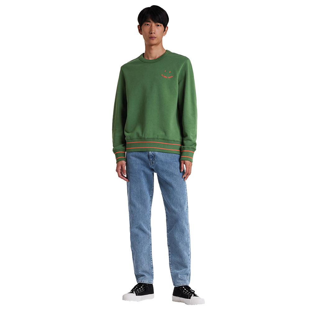 PAUL SMITH Happy Logo Cotton Sweatshirt - Green-Sweatshirts-