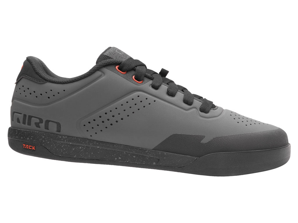 GIRO LATCH Cycling Shoes - Grey Dark/Red-Gravel Cycling Shoes-768686457586