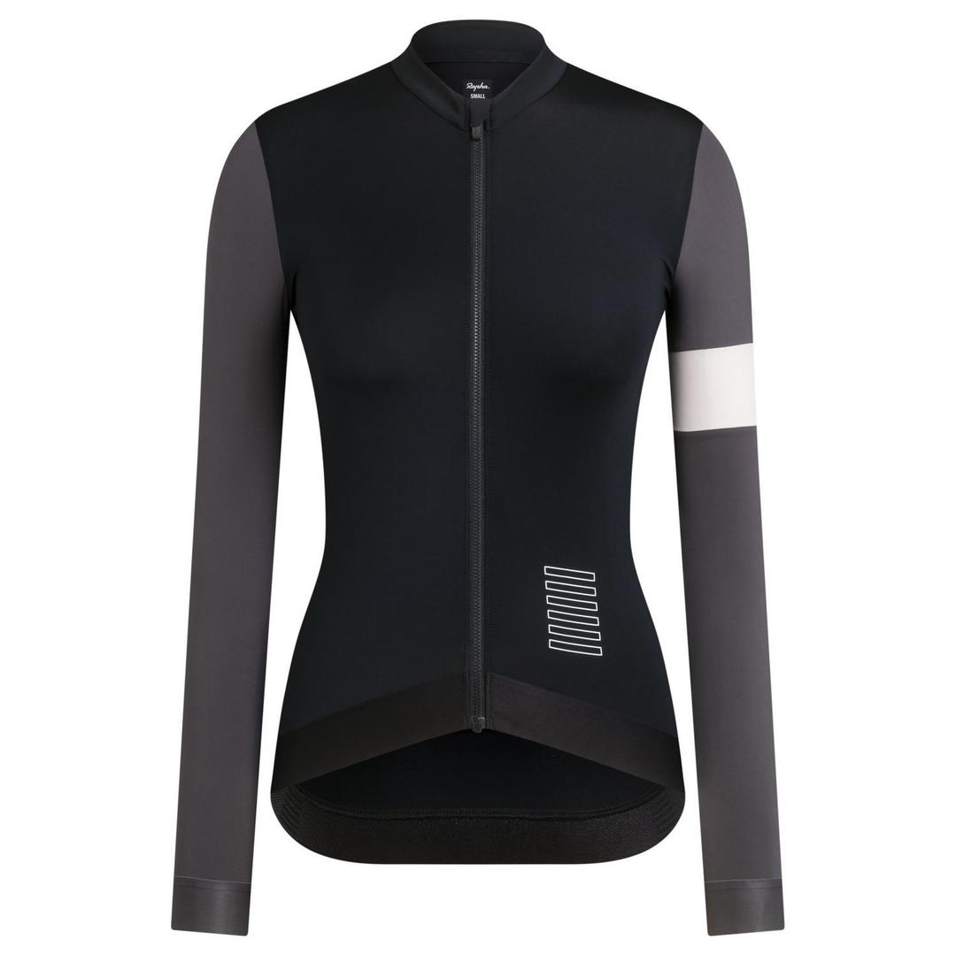 RAPHA Pro Team Training Long Sleeve Women Jersey AW2023 - BCB Black/Grey-Velodrom