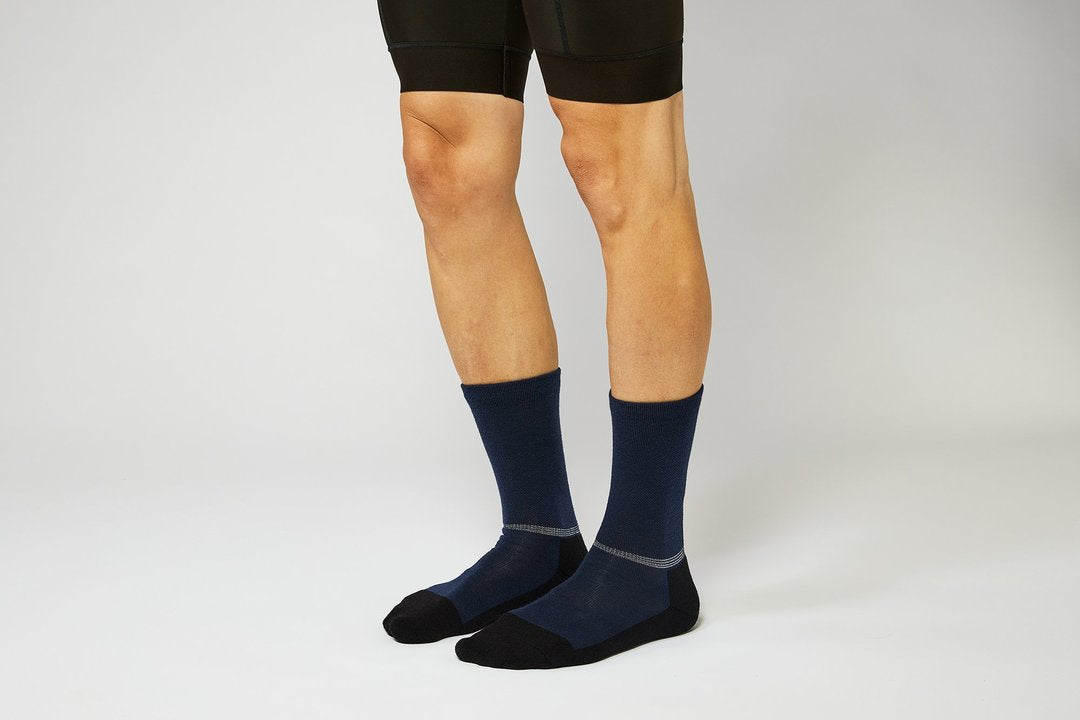 FINGERSCROSSED Socks Merino - Navy-Winter Cycling Socks-