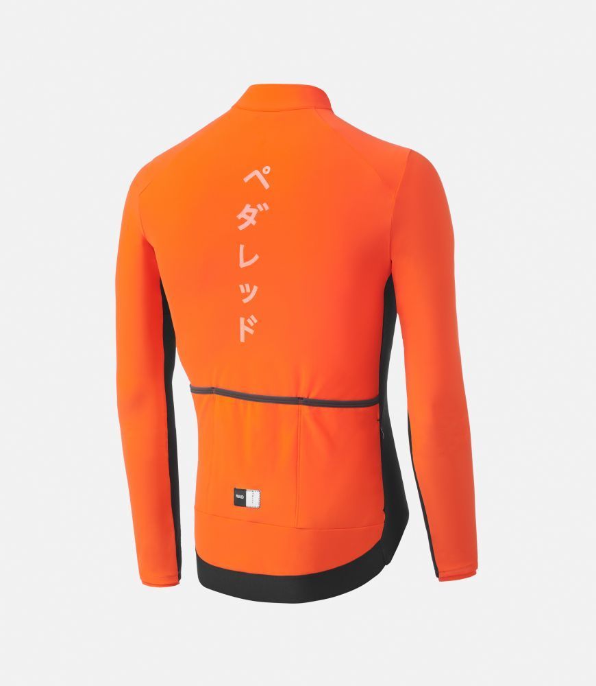 PEDALED Mirai Long Sleeve Jersey - Orange-Long Sleeve Jerseys-