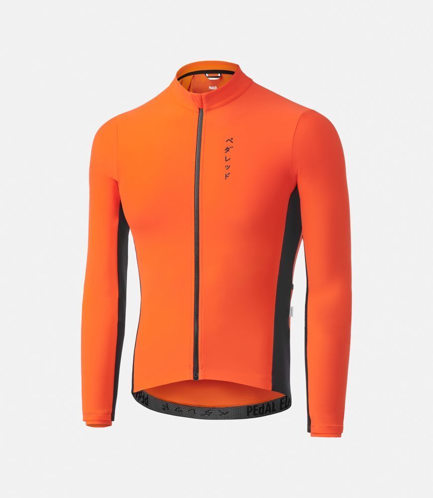 PEDALED Mirai Long Sleeve Jersey - Orange-Long Sleeve Jerseys-