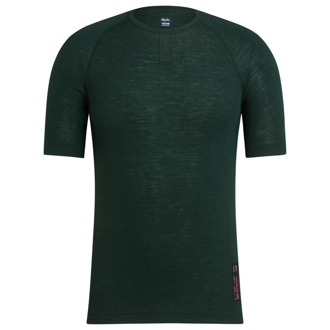 RAPHA Merino Base Layer Short Sleeve AW2023 - Dark Green SCA-Velodrom