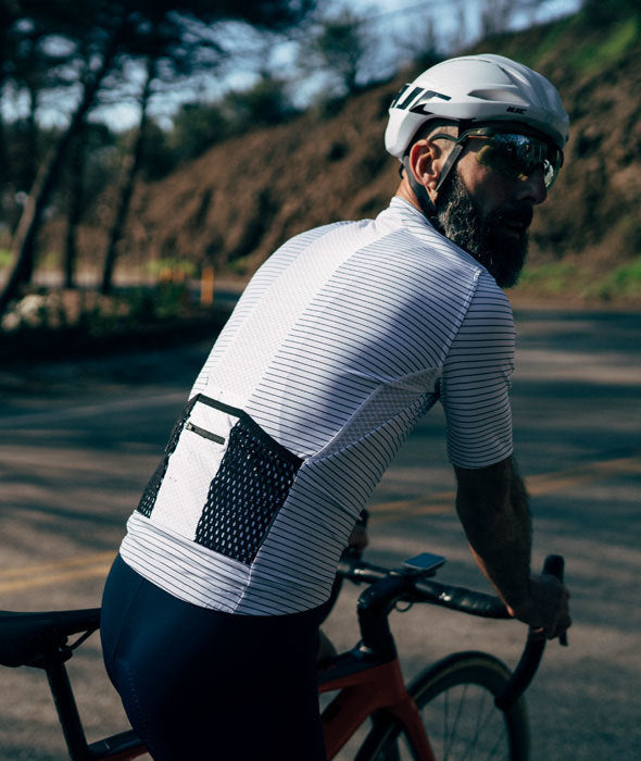 CAFE DU CYCLISTE Francine Jersey - White-Jerseys-