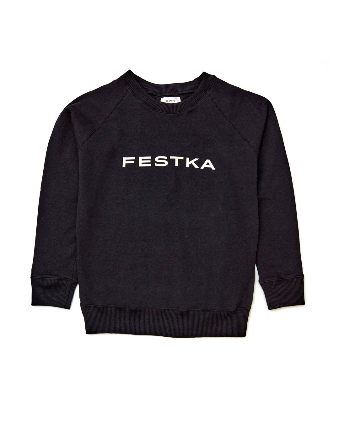 FESTKA Sweatshirt x Chatty - Black-Sweatshirts-