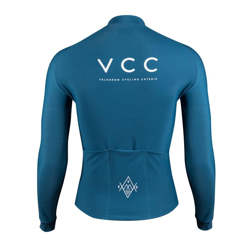 VELODROM VCC Winter Long Sleeve Jersey - Shadow Blue-Long Sleeve Jerseys-