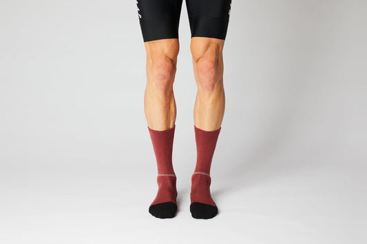 FINGERSCROSSED Socks Merino - Burgundy-Winter Cycling Socks-