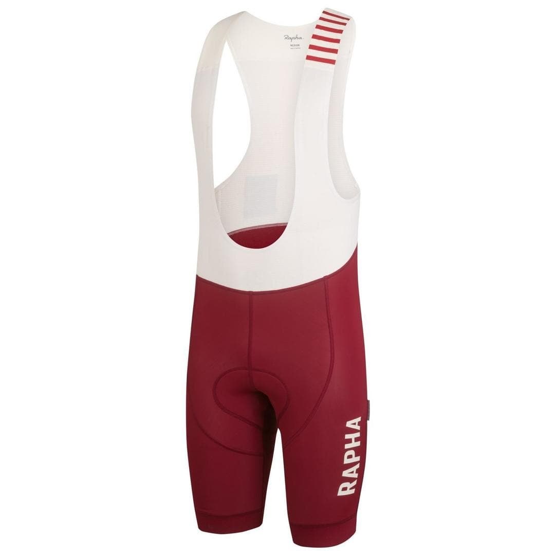 RAPHA Pro Team Winter Bib Shorts - BUB Burgundy/Off White