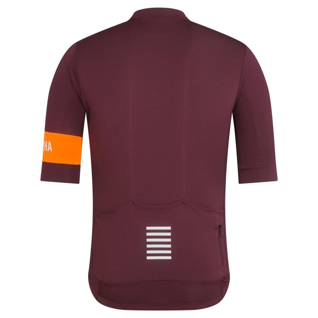 RAPHA Pro Team Jersey - WVO Wine/Bright Orange – Velodrom CC