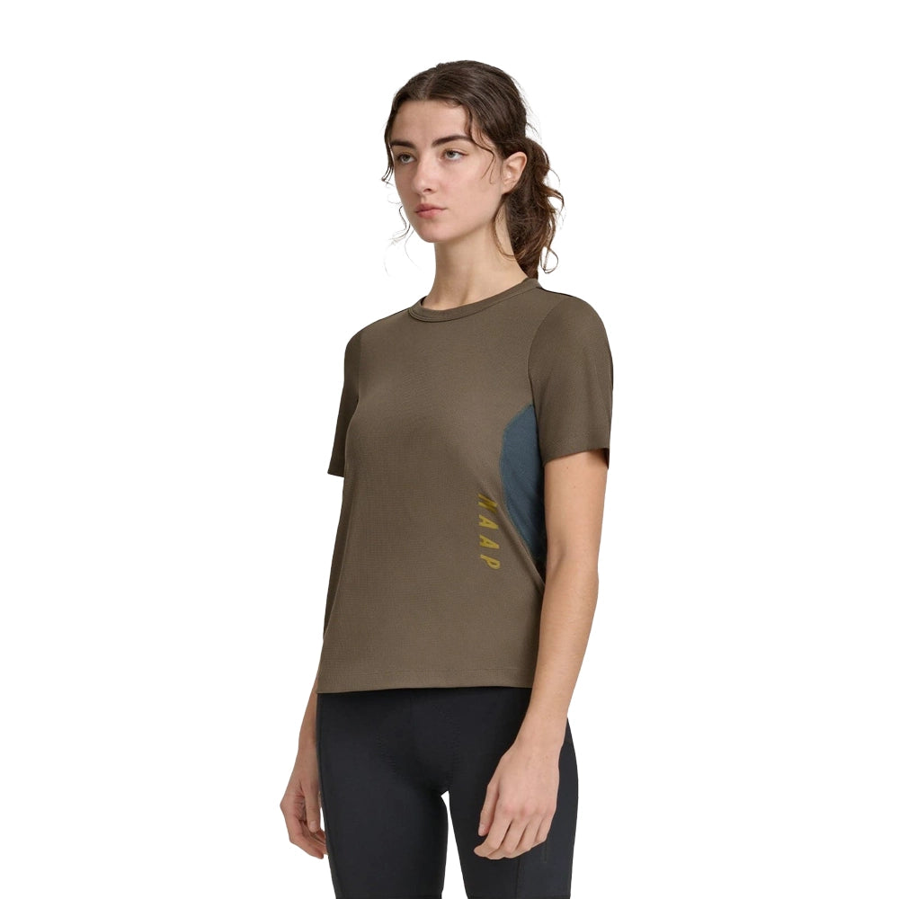 MAAP Alt Road Ride Women Tee 3.0 - Burnt Olive-Technical T-Shirts-