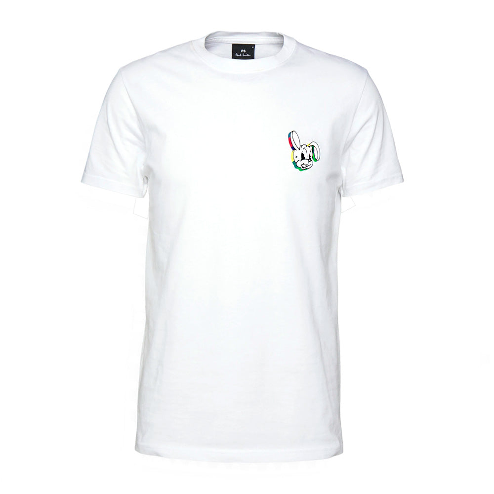 PAUL SMITH Tshirt SS Reg Fit Bunny Face - White-T-Shirts-5059970305603