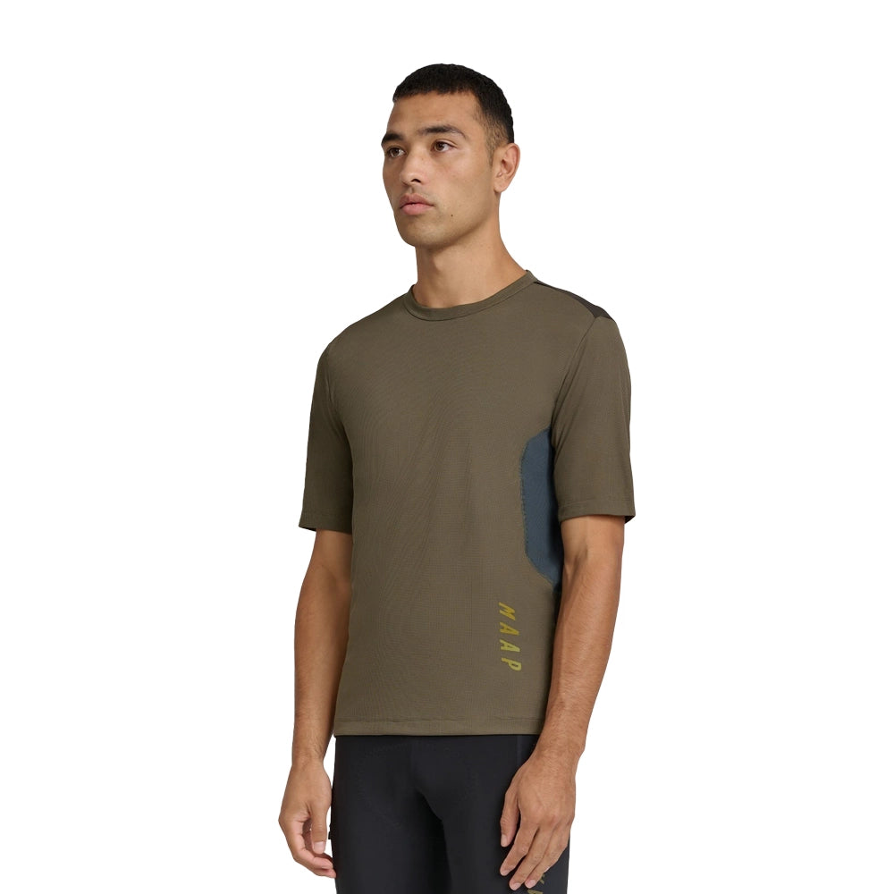 MAAP Alt Road Ride Technical Tee 3.0 - Burnt Olive-Technical T-Shirts-